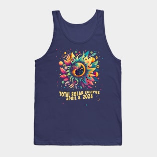 TOTAL SOLAR ECLIPSE APRIL 2024 Hippie Pop Art Tank Top